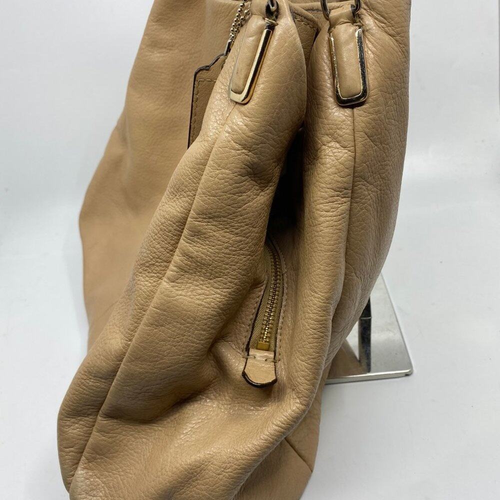 Coach Large Edie Tan  Leather Shoulder Bag - Picture 2 of 13